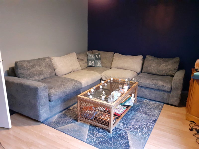 Photo 1: Living room with TV