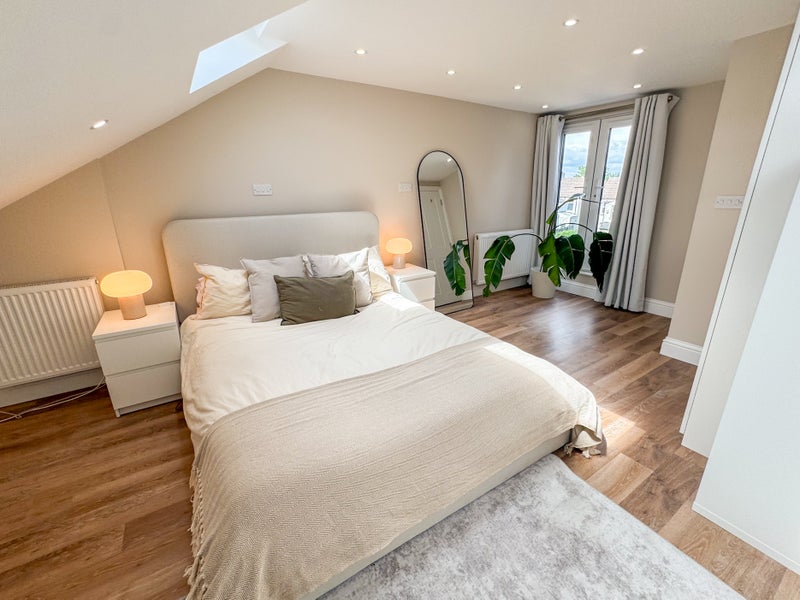Photo 1: Top floor room with kings sized bed