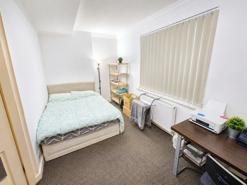 Photo 1: Double bed  / study table / chair /rack