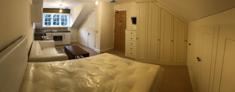 Photo 1: Top studio room, Elfin kitchen, shower room and plenty of cupboard space.