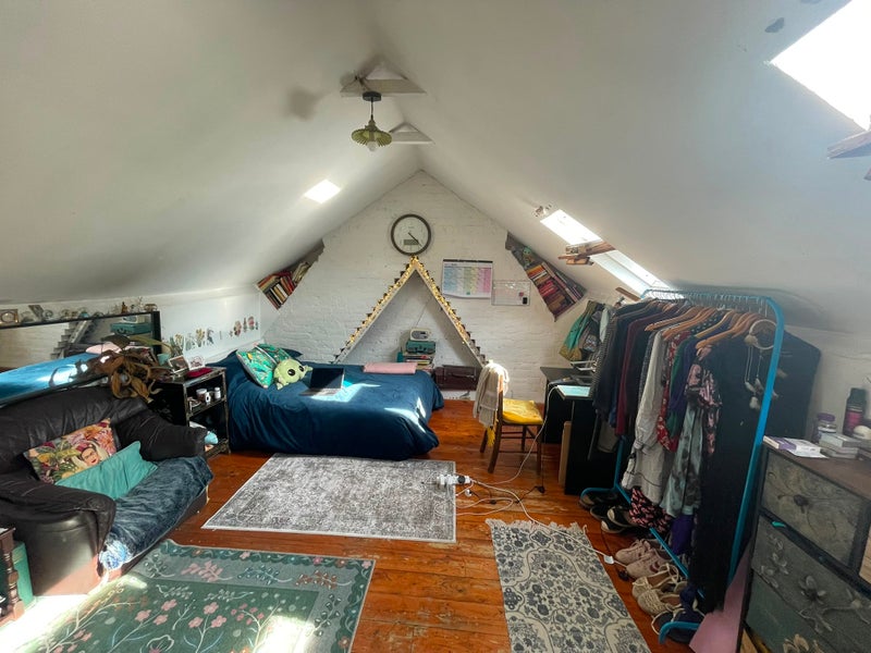 Photo 1: (wide angle) the bedroom - very spacious. Furniture will stay