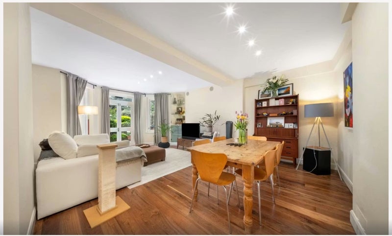 Photo 1: Living/Dining Room with Garden Access