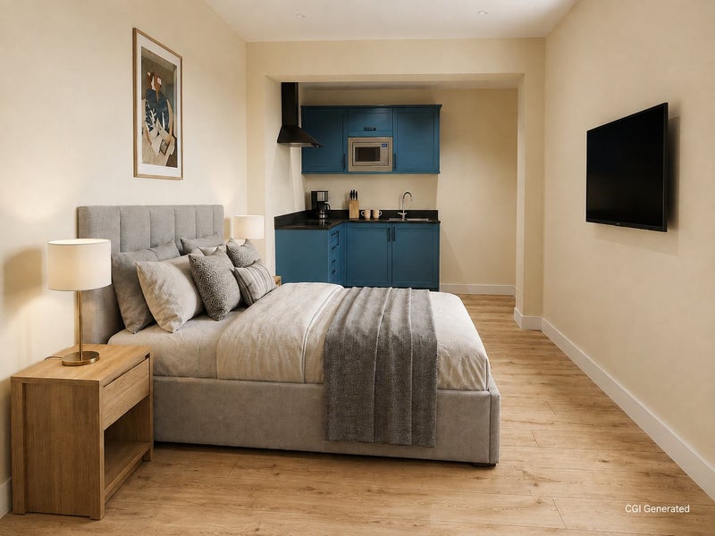 Photo 1: Bedroom with Kitchenette