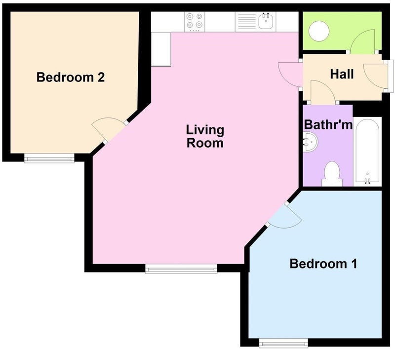 Photo 1: Floorplan, bedroom 2 is available.