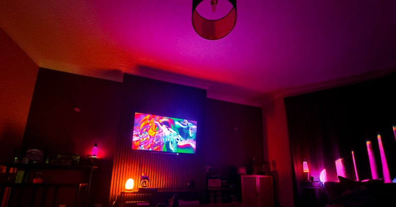 Photo 1: Living room at night