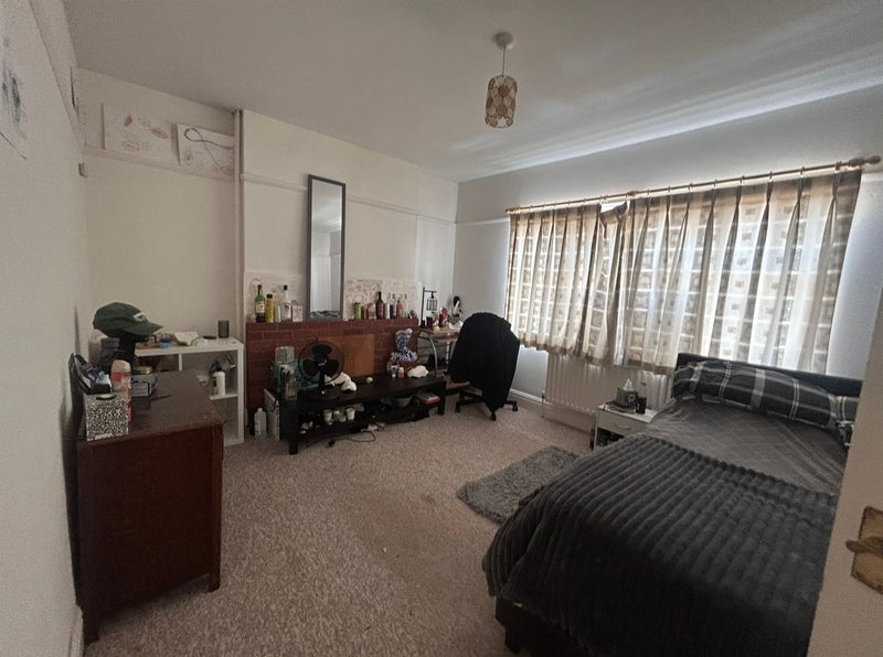 Photo 1: The bedroom, wardrobe is in living room but will be in room 