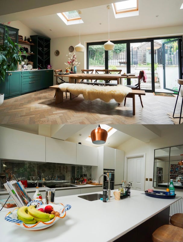 Photo 1: Kitchen & living area