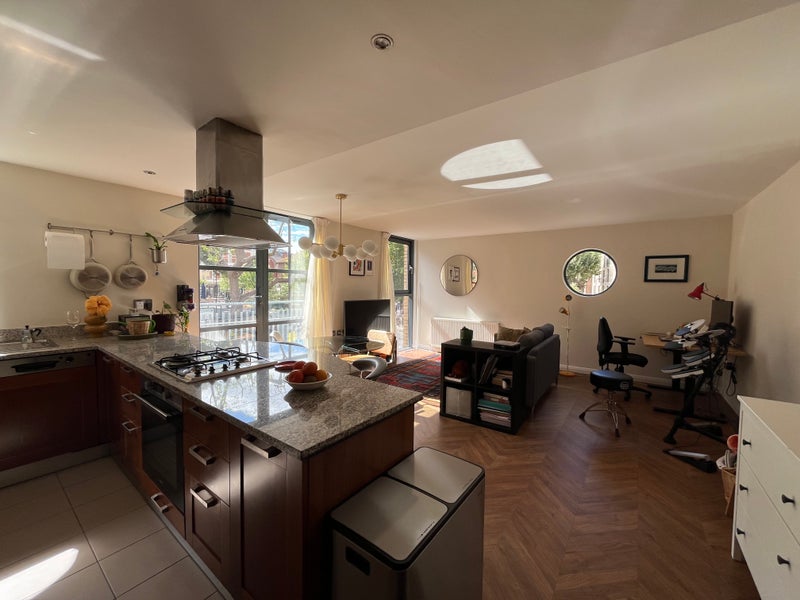 Photo 1: living room & kitchen