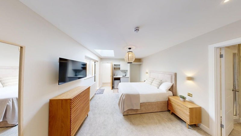 Photo 1: Room 8 Bedroom with Tea Station and Ensuite
