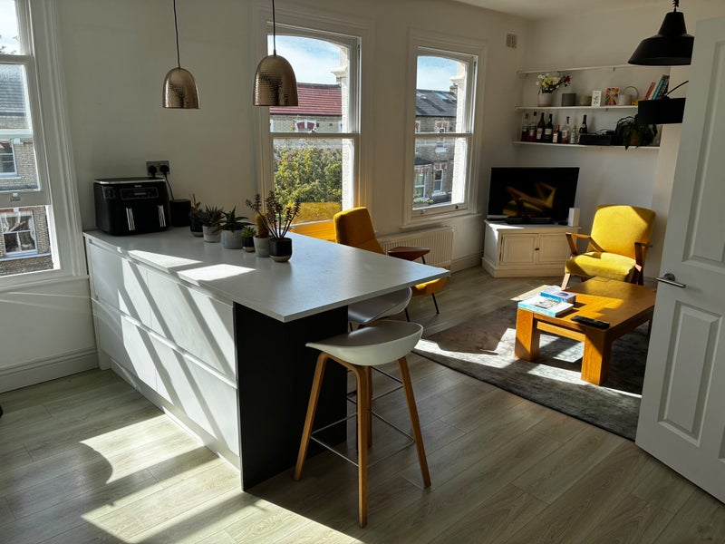 Photo 1: Living Room & Kitchen