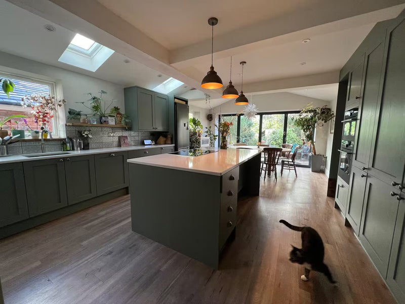 Photo 1: Large kitchen and dining area with Bifold doors onto garden