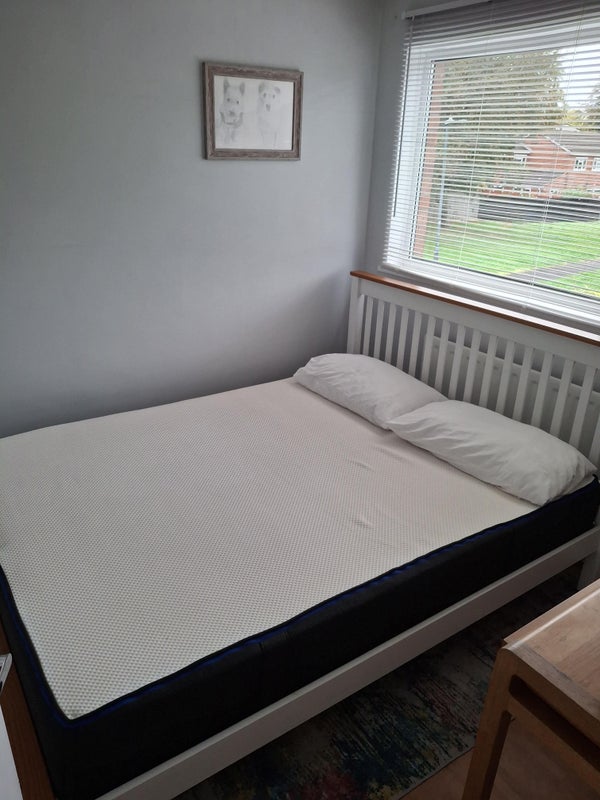 Photo 1: King size bed. Brand new mattress