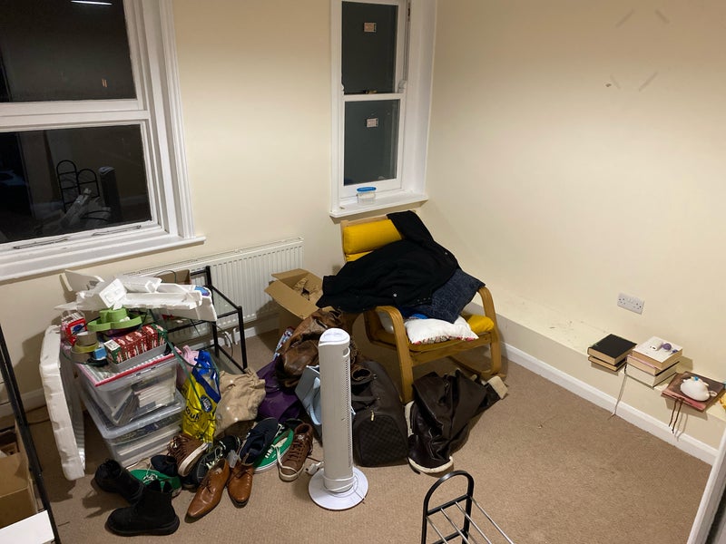 Photo 1: It is my spare room atm so some stuff shoved in there. There isa clothing rail that can be used.