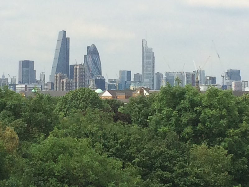 Photo 1: City skyline view from lounge