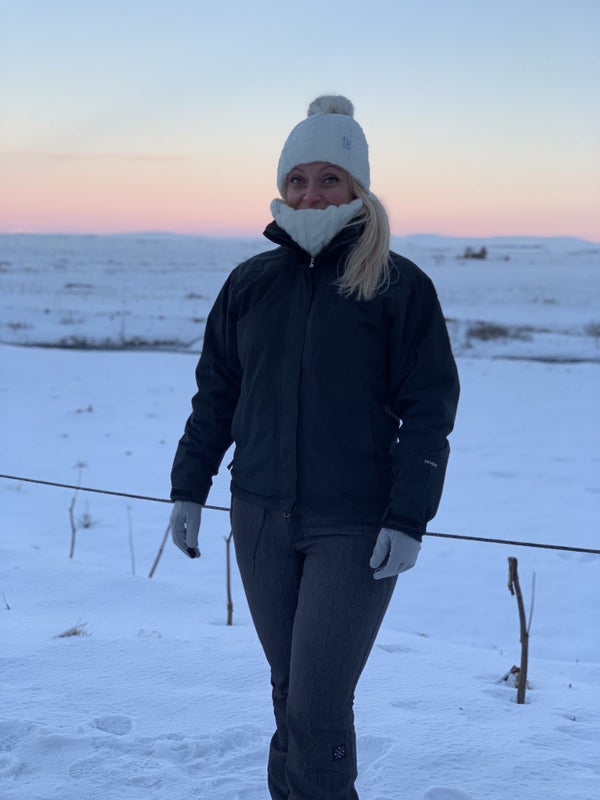 Photo 1: Me in Iceland freezing