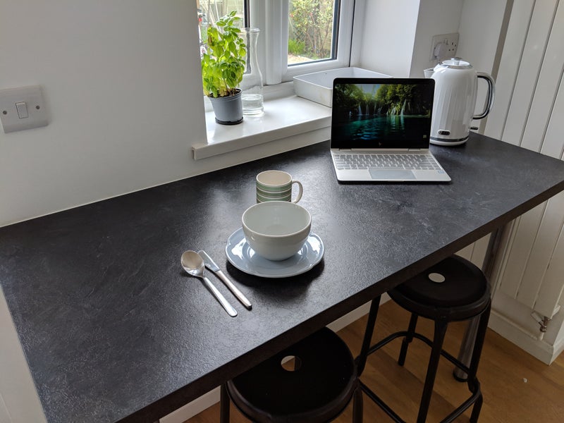 Photo 1: Breakfast bar overlooking the garden
