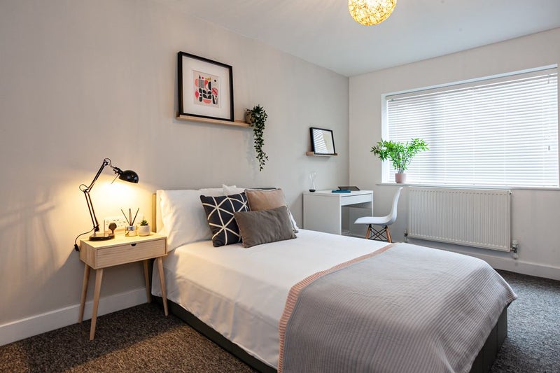 Photo 1: Bedroom 3 - with double wardrobe, bedside table and ottoman bed storage for all your stuff