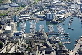 Photo 1: the local area - we are the large white C-shaped block below the first two rows of boats on the left