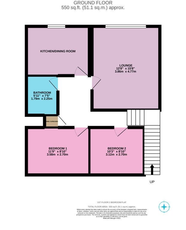 'Furnished 2 bedroom flat in TS1, Middlesbrough ' Room to Rent from SpareRoom