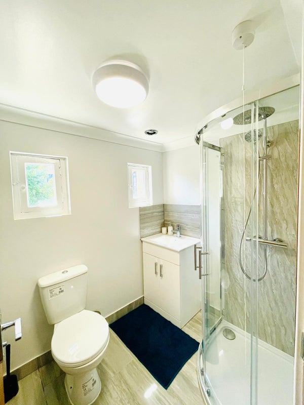 Photo 8: Shared spacious bathroom with one other person only.  