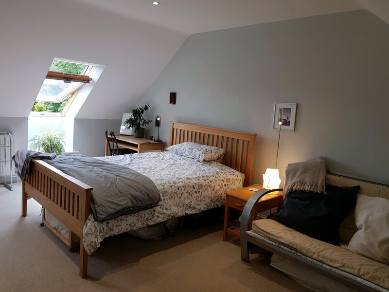 Photo 1: Room 1: king size bed, very large room  sofa and tv.