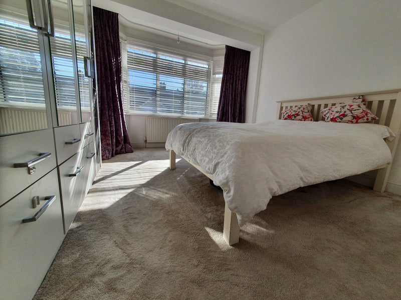 Photo 1: Bright Double Bedroom, lots of sun, but with blackout curtains