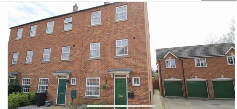 Photo 1: End terrace with detached garage