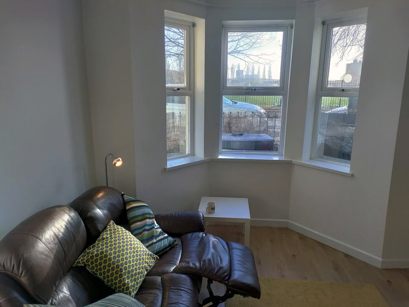 Photo 1: Living room (blinds added soon)