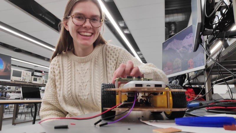 Photo 1: Studying Robotics 