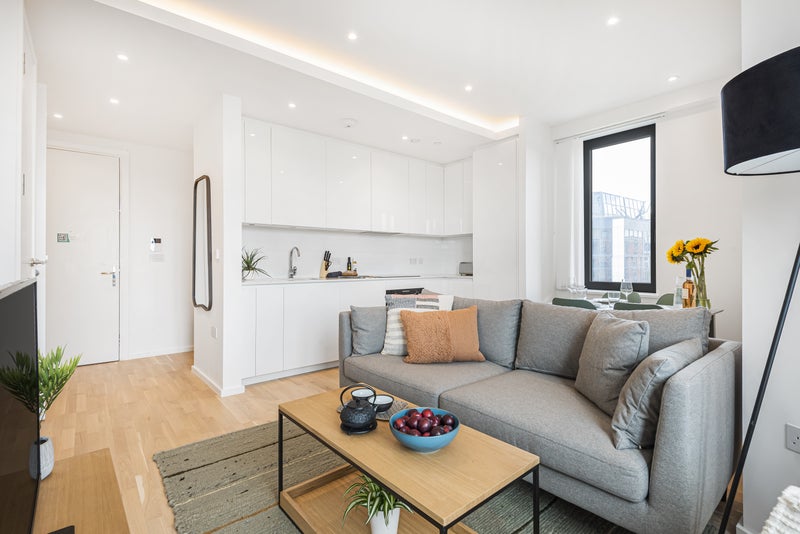 Photo 1: Lounge and Kitchen