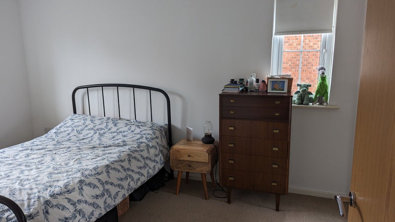 Photo 1: Large Bedroom with double bed and built-wardrobe