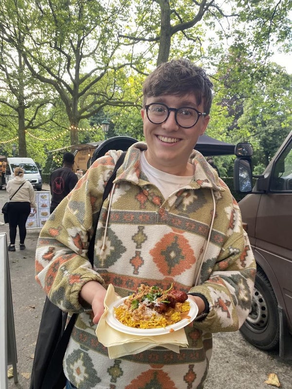 Photo 1: Me with some rice and chicken