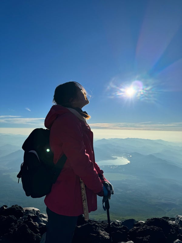 Photo 1: Seeing sunrise from the peak of Mt. Fuji