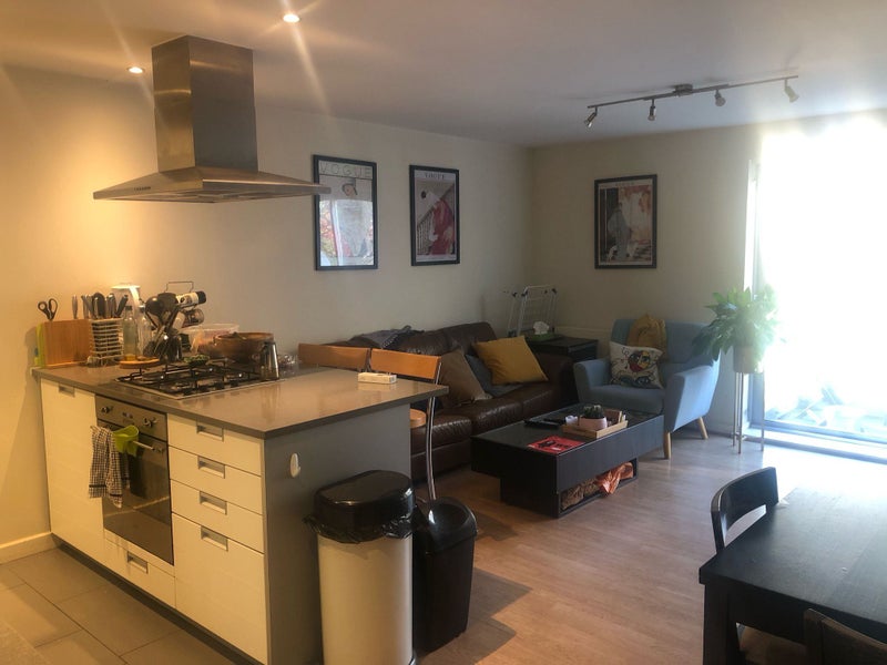 Photo 1: Living room + Kitchen with balcony