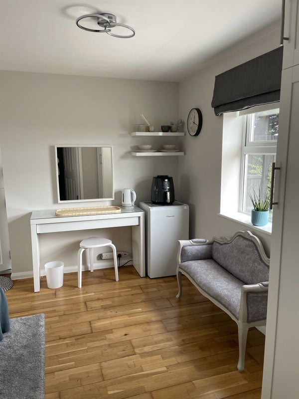 Photo 5: Dressing area, fridge and air fryer