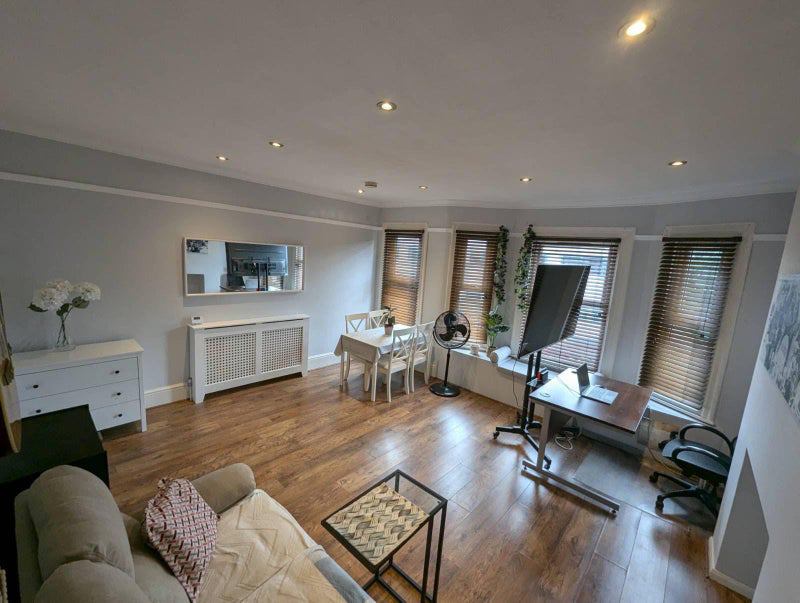 Photo 1: Living Room with dinning area