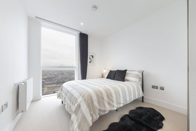 Photo 1: Double Bed with wardrobe on right side