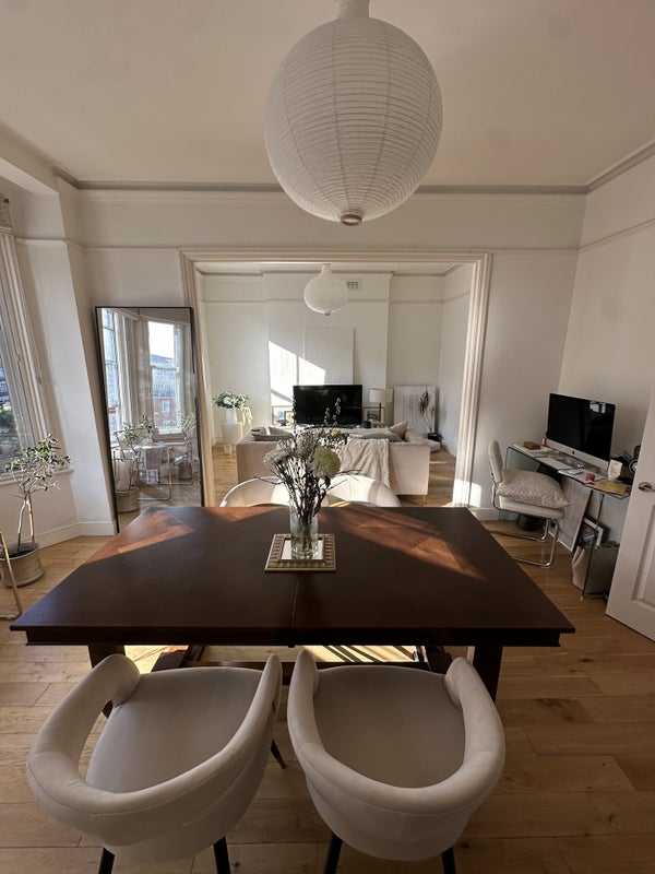 Photo 1: Shared living room and dining area