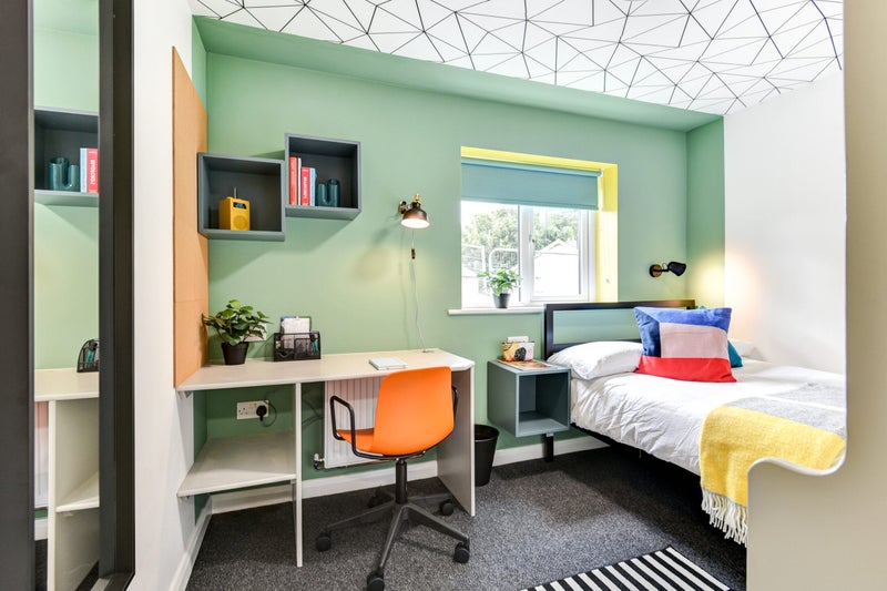 Photo 1: Room, the bed and shelf is mirrored in the actual house as it is one of the adjacent rooms.