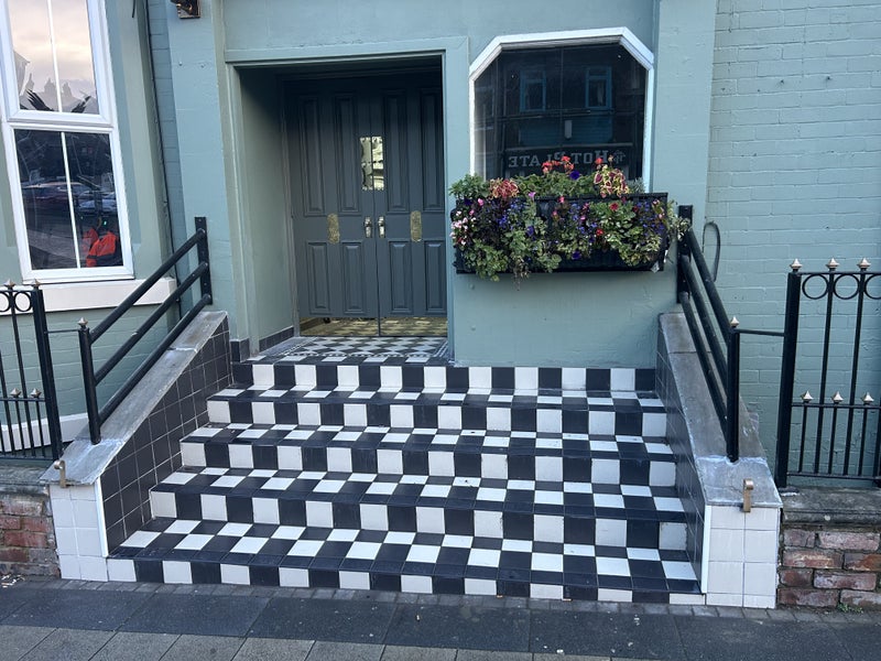 Photo 1: front of the hotel