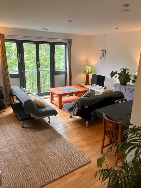 Photo 1: living room with 4 chair dining table 