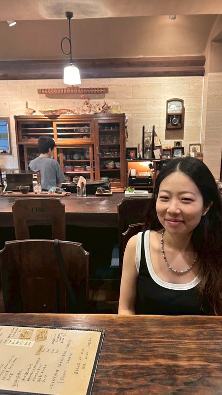 Photo 1: me at the restaurant