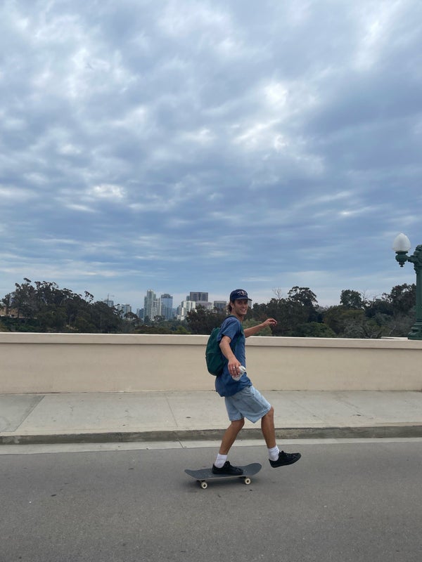 Photo 1: Proof that I can in fact ride a skateboard