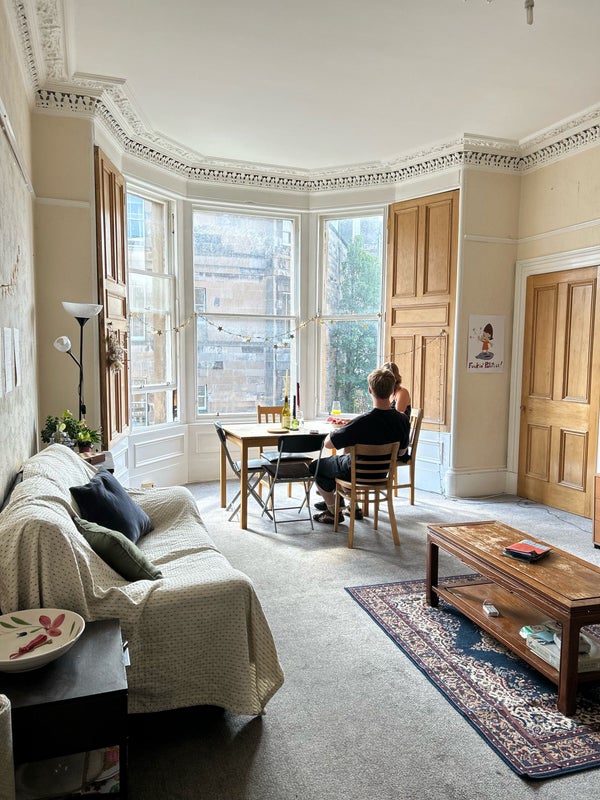 Photo 1: Massive Living Room with Dining Room Table 