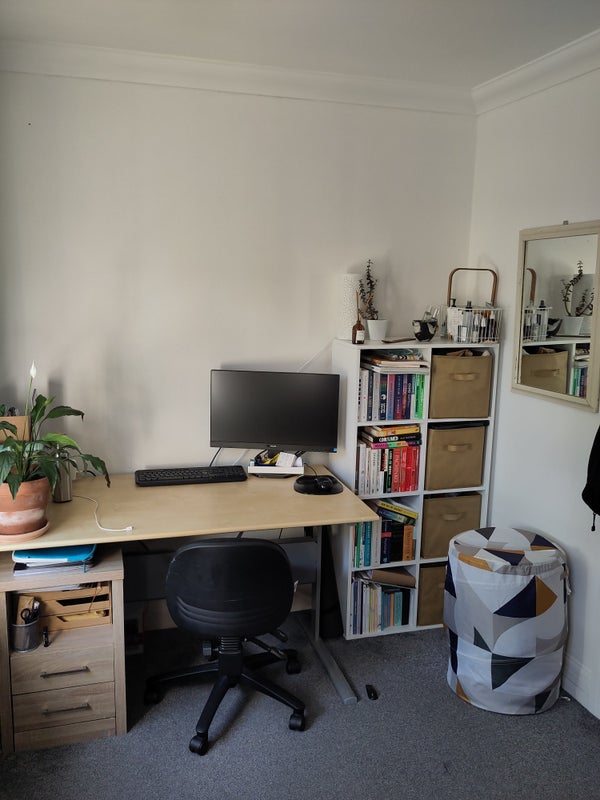Photo 1: Bedroom - desk and bookshelf/storage unit