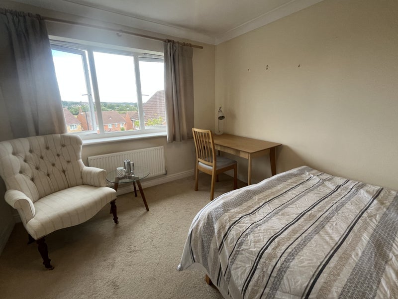 Photo 1: Luxury upholstered armchair, coffee table and stylish desk and chair