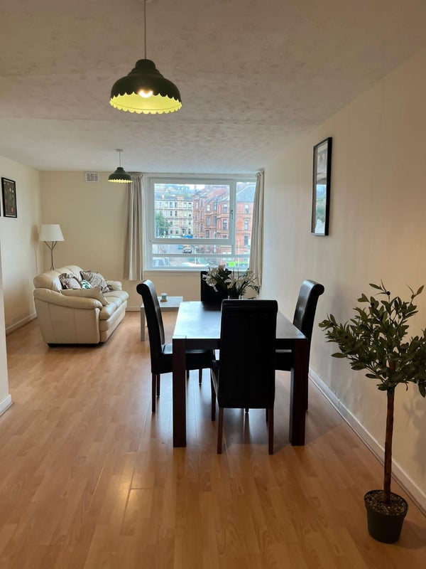 Photo 1: Living /Dining Room with views onto Byres Road
