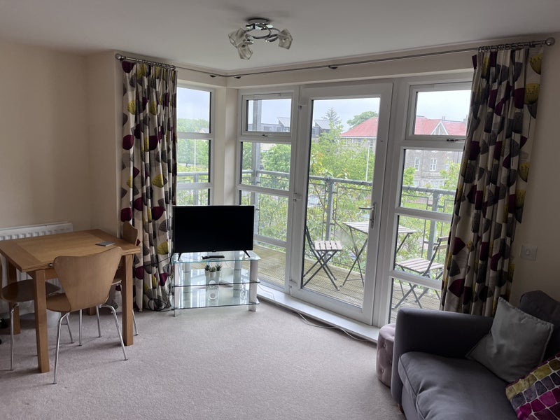 Photo 1: Living room, Balcony