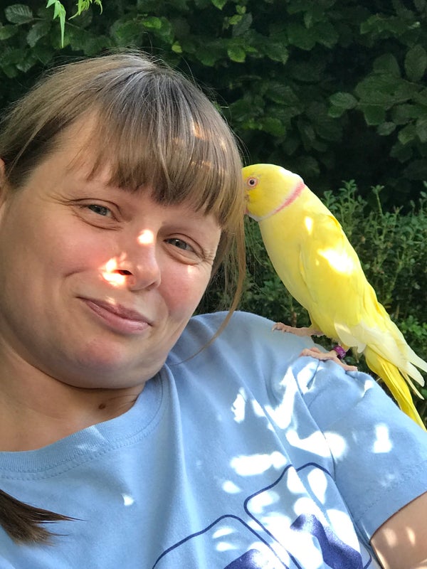 Photo 1: Me with old parrot