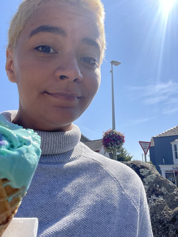 Photo 1: Myself (enjoying a cheeky blueberry icecream)